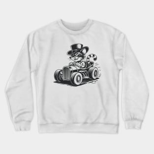 Hot Rod Cat Crewneck Sweatshirt